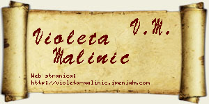 Violeta Malinić vizit kartica
